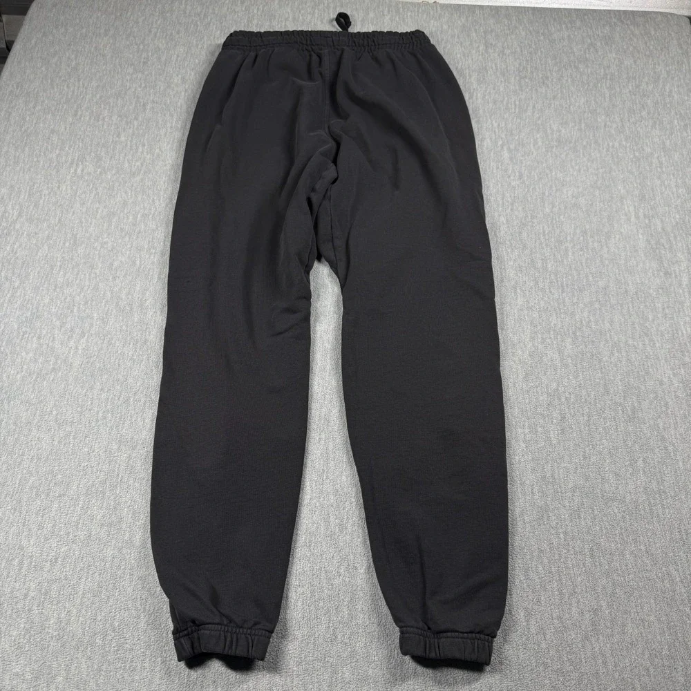 Gymshark Sweatpants Mens M Black Heavyweight Cotton Blend Elastic Cuff Jogge